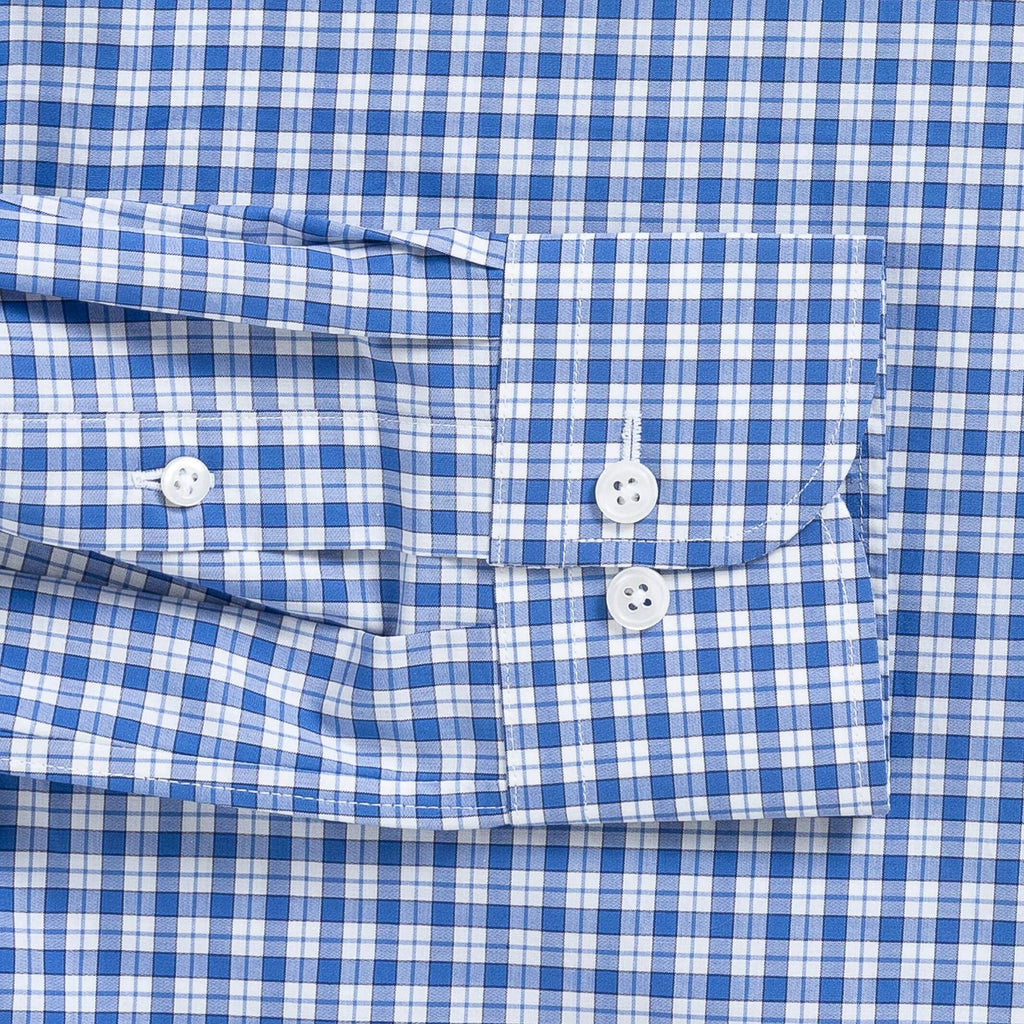 The Cobalt Thomas Mason Terranova Plaid Custom Shirt Custom Dress Shirt- Ledbury