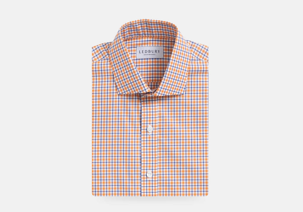 The Orange Thaler Check Custom Shirt Custom Dress Shirt- Ledbury