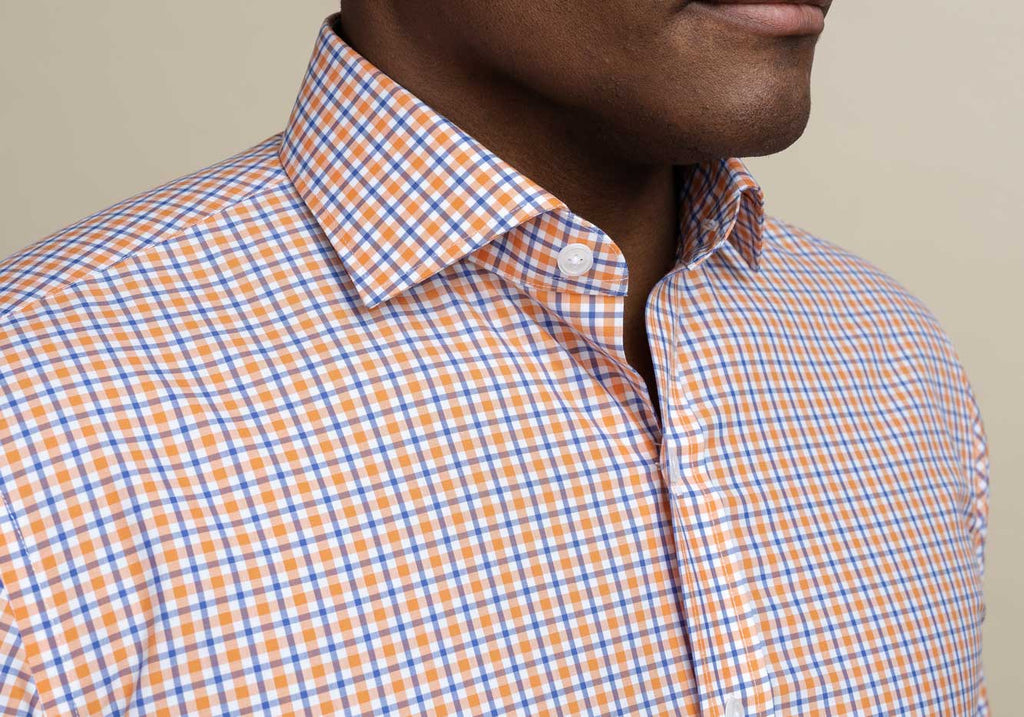 The Orange Thaler Check Custom Shirt Custom Dress Shirt- Ledbury