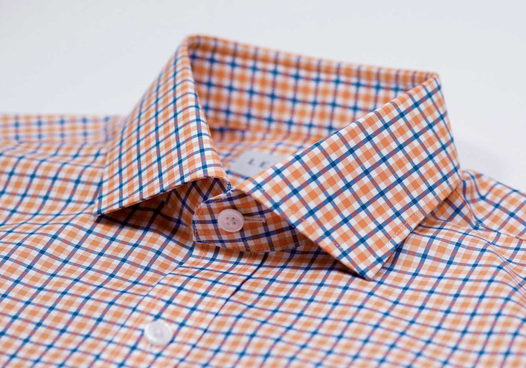 The Orange Thaler Check Custom Shirt Custom Dress Shirt- Ledbury