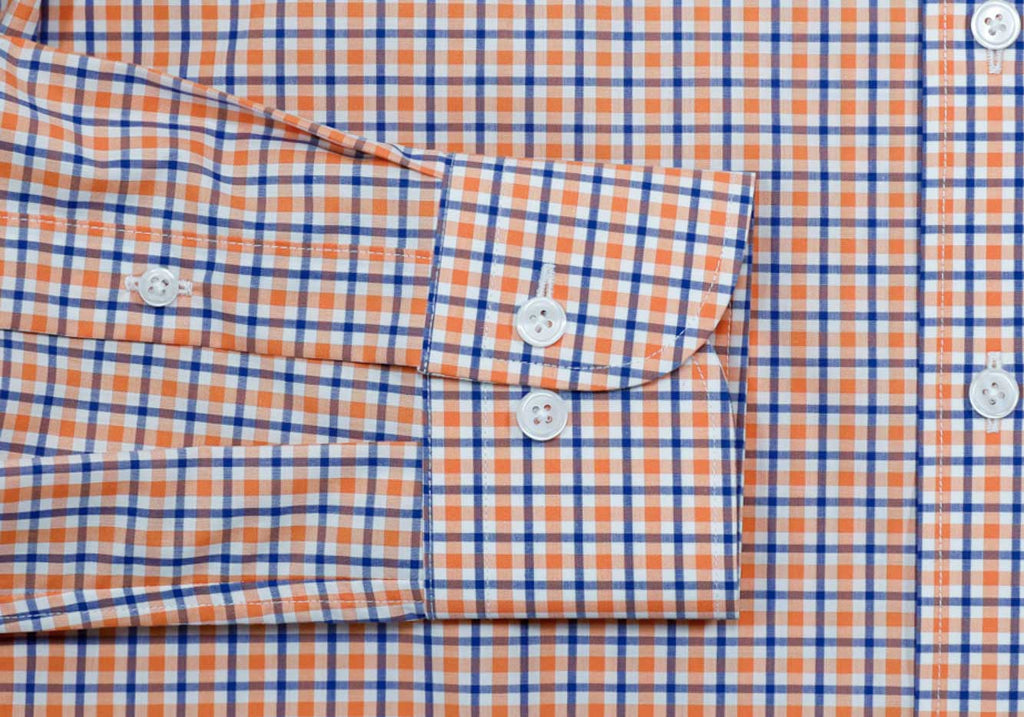 The Orange Thaler Check Custom Shirt Custom Dress Shirt- Ledbury