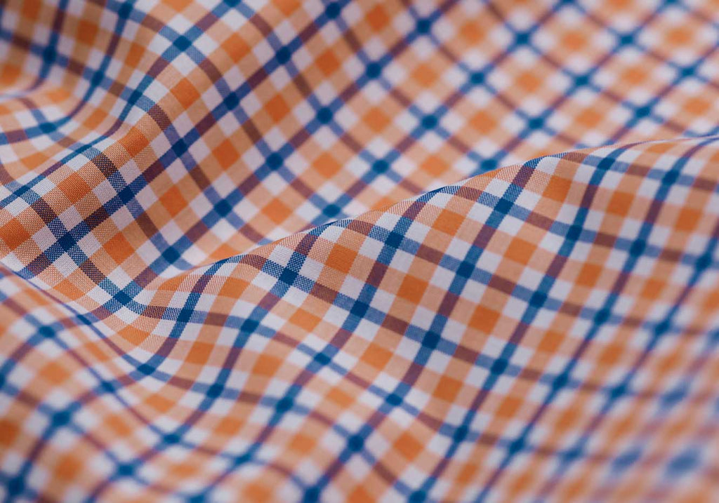 The Orange Thaler Check Custom Shirt Custom Dress Shirt- Ledbury