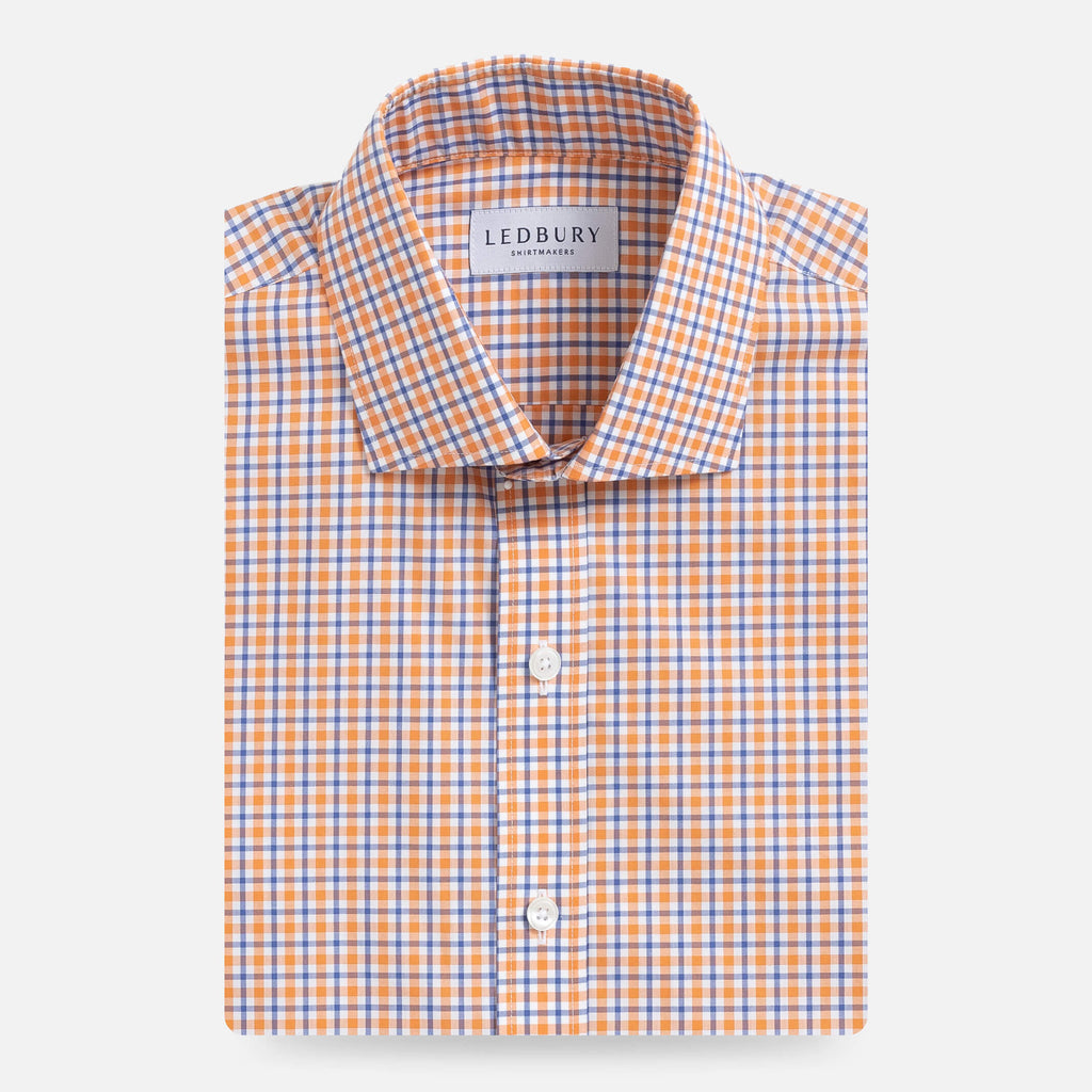 The Orange Thaler Check Custom Shirt Custom Dress Shirt- Ledbury