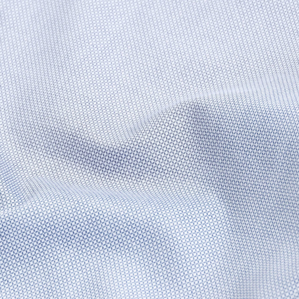 The Light Grey Tress Diamond Weave Soft Shirt Dress Shirt- Ledbury