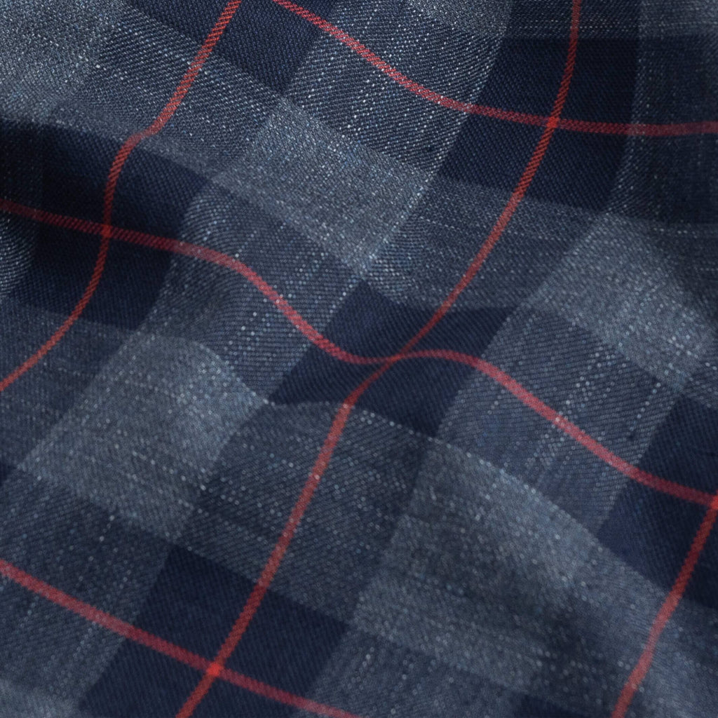 The Navy Klein Check Custom Shirt Custom Casual Shirt- Ledbury