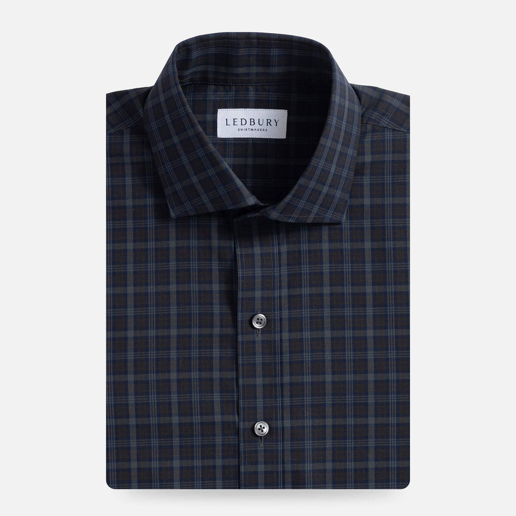 The Dark Multi Blue Tyndall Custom Shirt Custom Casual Shirt- Ledbury