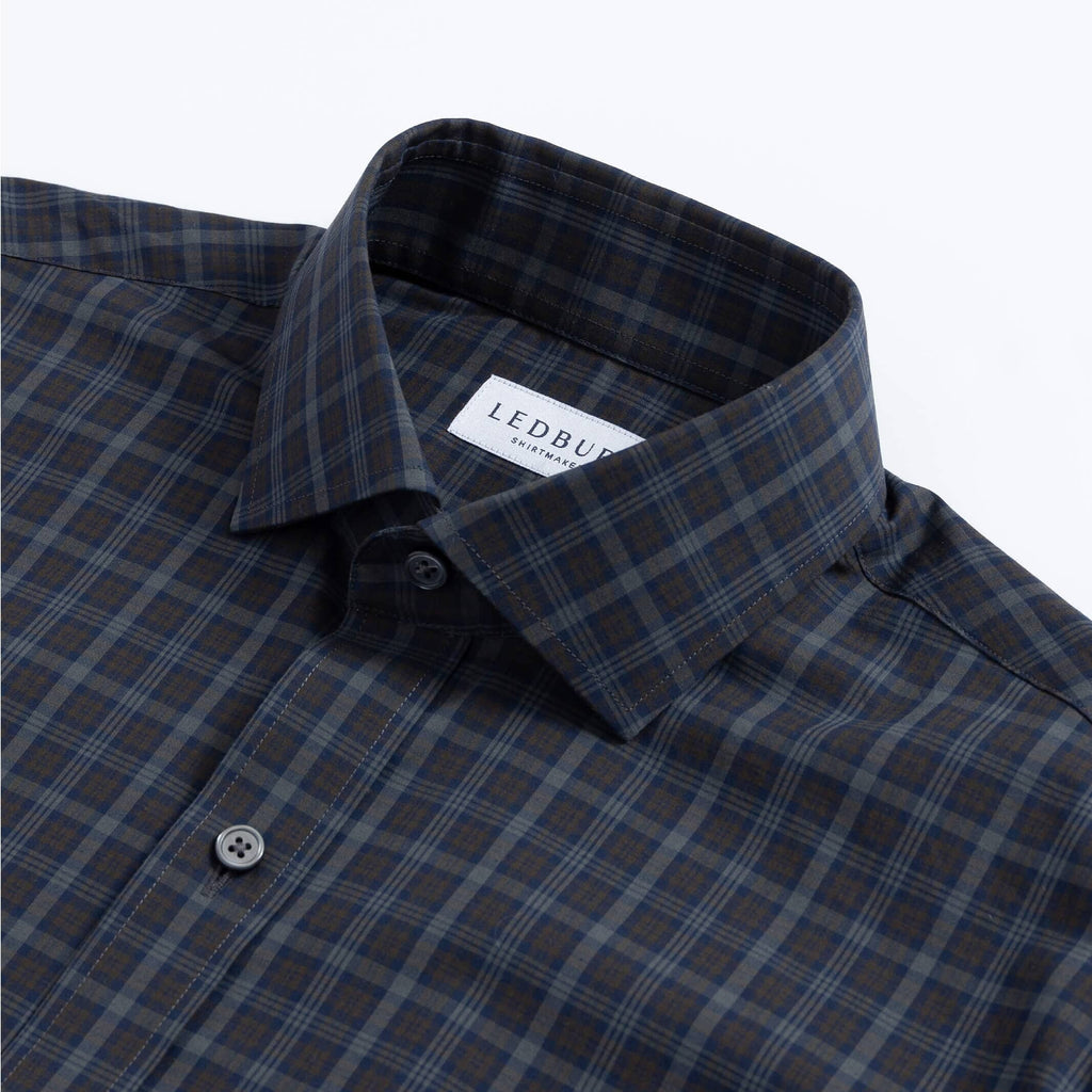 The Dark Multi Blue Tyndall Custom Shirt Custom Casual Shirt- Ledbury
