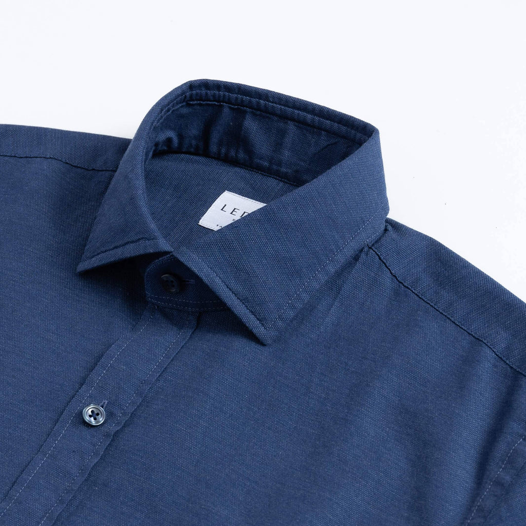 The Navy Vaughan Pinpoint Soft Shirt Dress Shirt- Ledbury