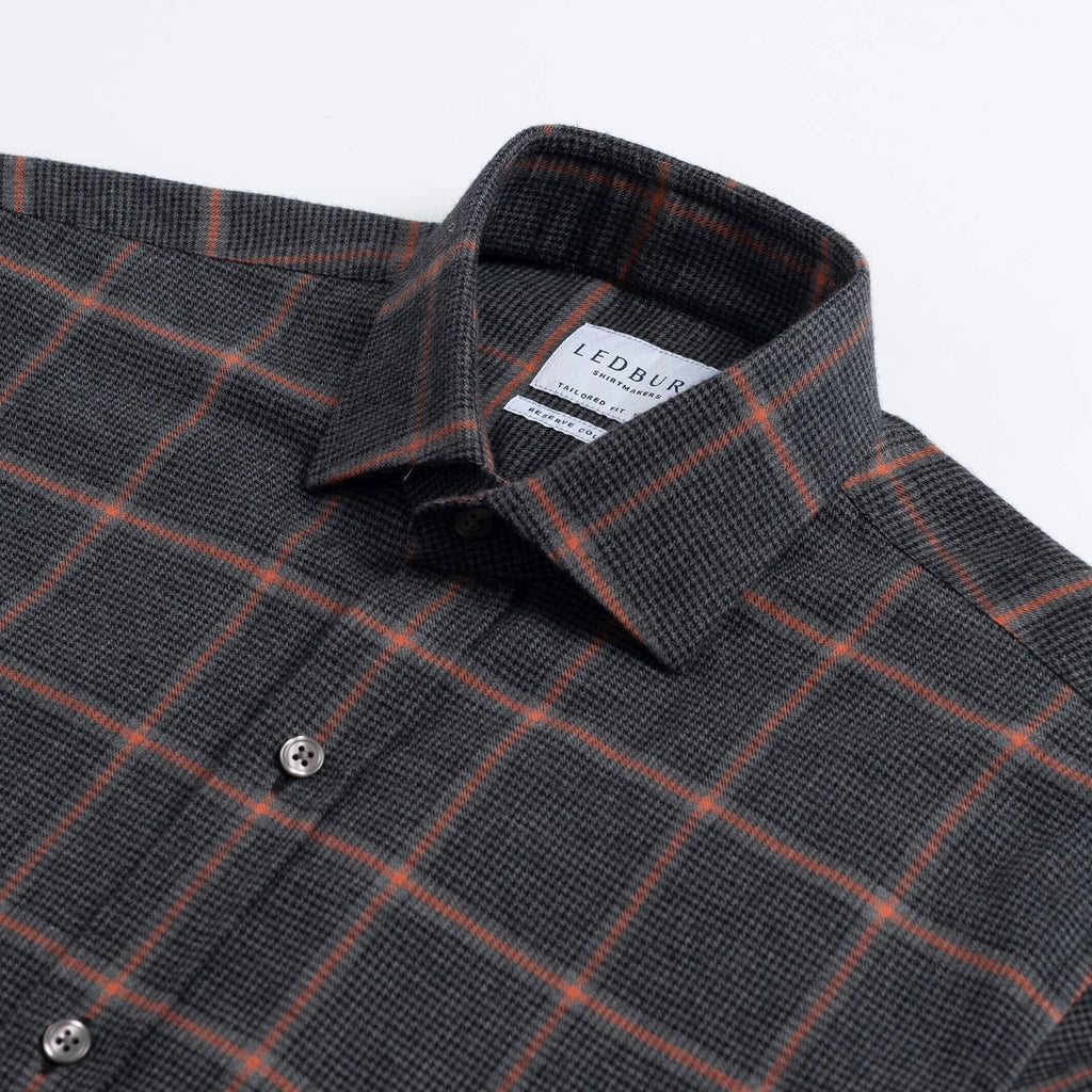 The Charcoal Warrington Flannel Custom Shirt Custom Casual Shirt- Ledbury