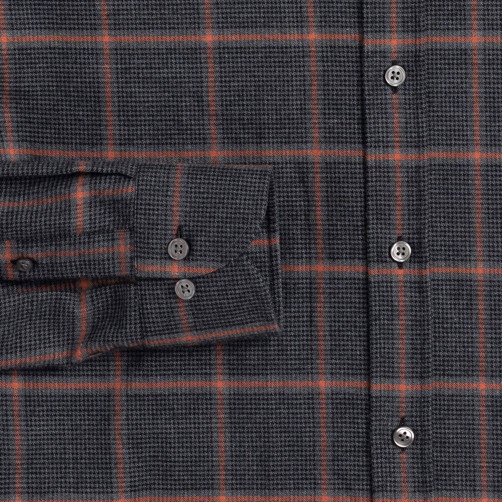 The Charcoal Warrington Flannel Custom Shirt Custom Casual Shirt- Ledbury