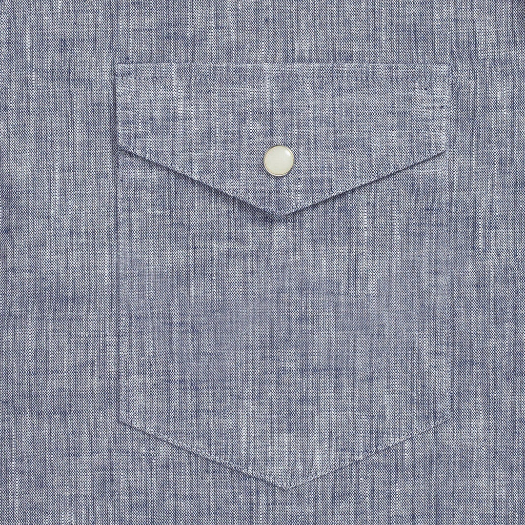 The Navy Blue Sandoval Western Custom Shirt Custom Casual Shirt- Ledbury