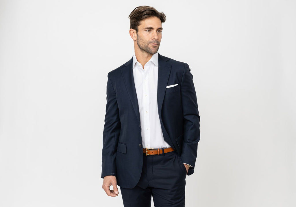 The White Astor Poplin Dress Shirt Dress Shirt- Ledbury