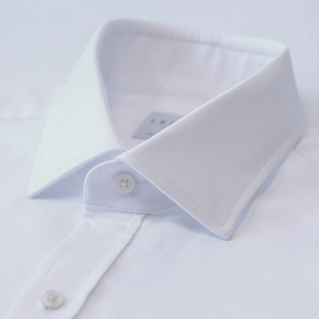 The White Korte Non Iron Oxford Custom Shirt Custom Dress Shirt- Ledbury