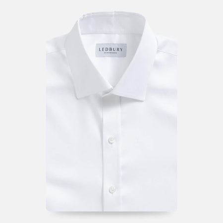White Sanders Non Iron Custom Dress Shirt