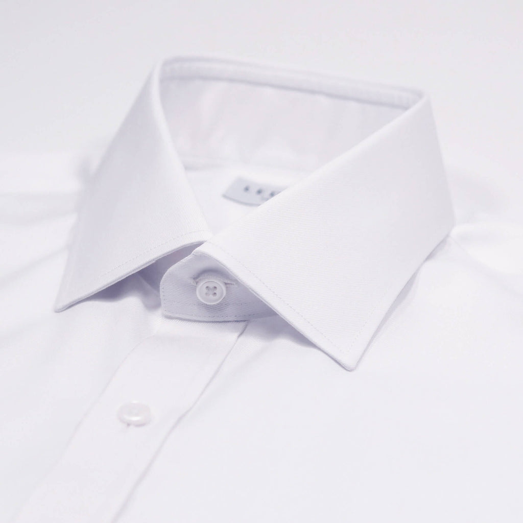 The White Sanders Non Iron Fine Twill Custom Shirt Custom Dress Shirt- Ledbury