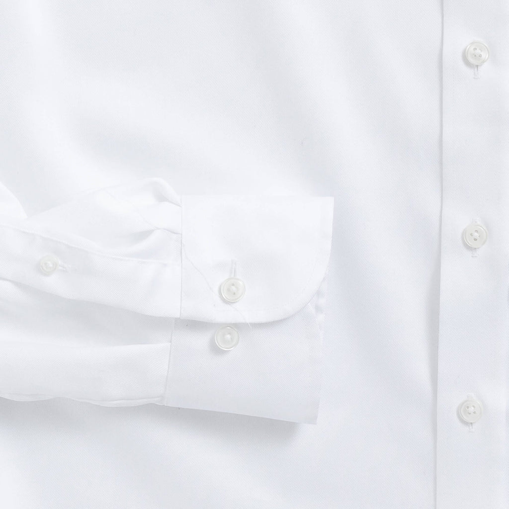 The White Sanders Non Iron Fine Twill Custom Shirt Custom Dress Shirt- Ledbury