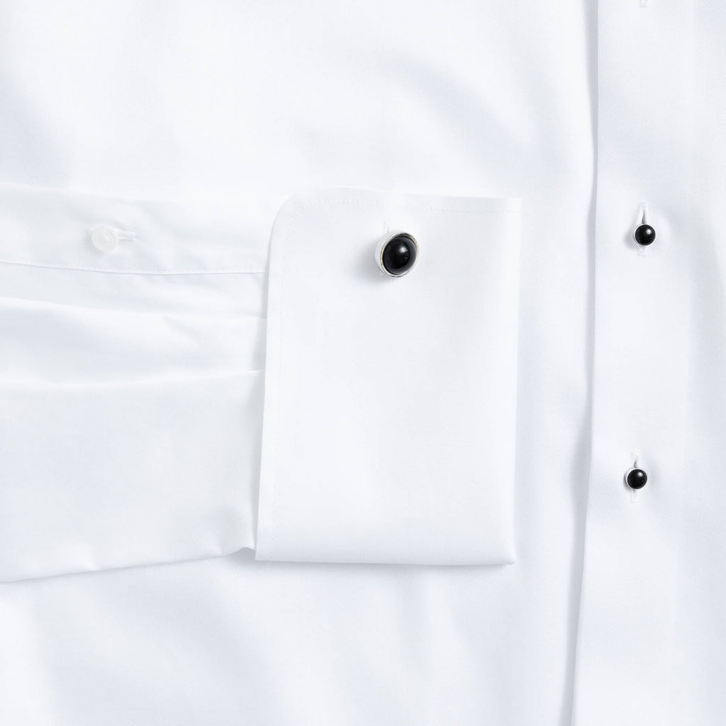 The White Madison Fine Twill Custom Tuxedo Shirt Custom Dress Shirt- Ledbury