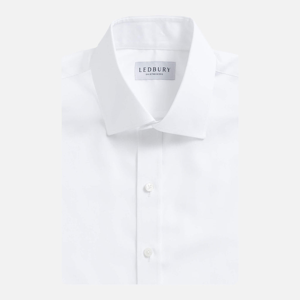 The White Wynne Non Iron Poplin Custom Shirt Custom Dress Shirt- Ledbury