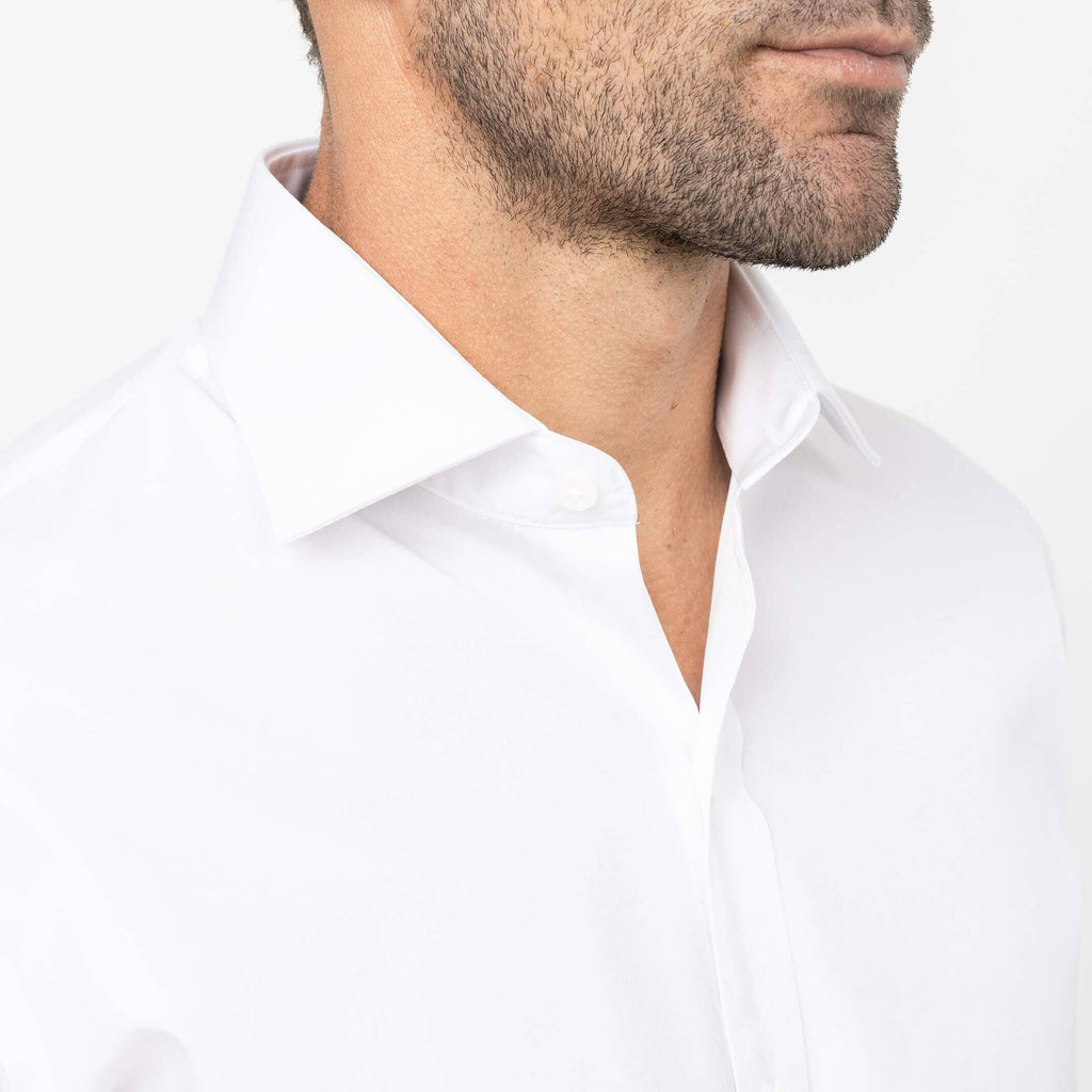 The White Wynne Non Iron Poplin Custom Shirt Custom Dress Shirt- Ledbury