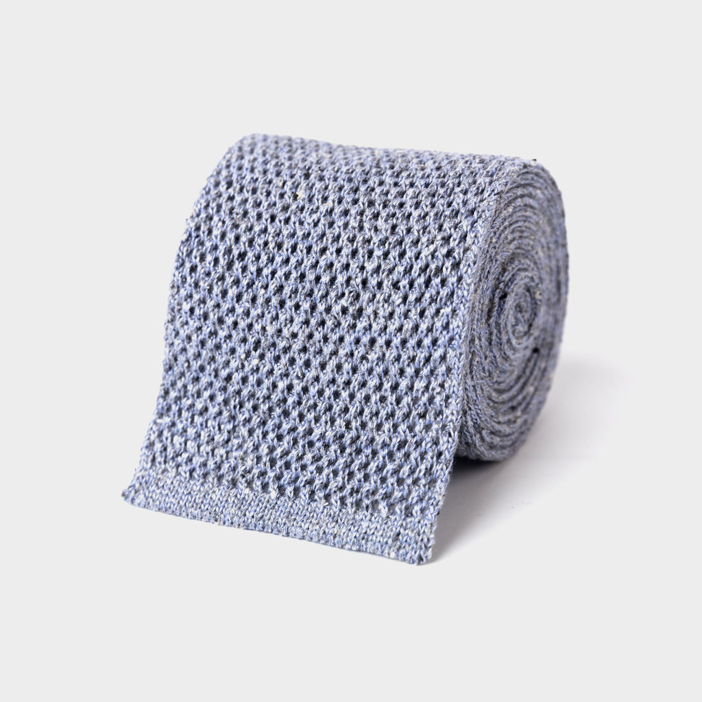 The Light Blue Wilshire Knit Tie Tie- Ledbury