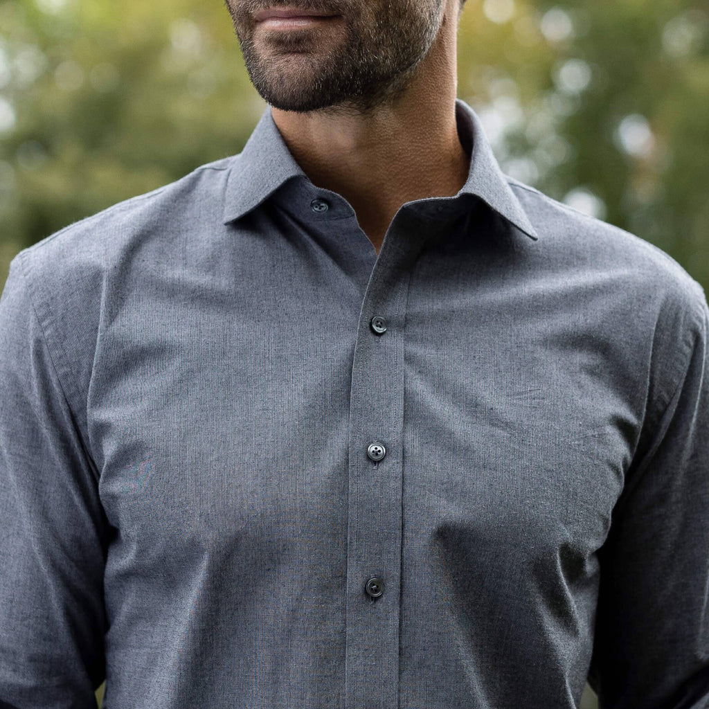 The Dark Grey Woodruff Custom Shirt Custom Casual Shirt- Ledbury