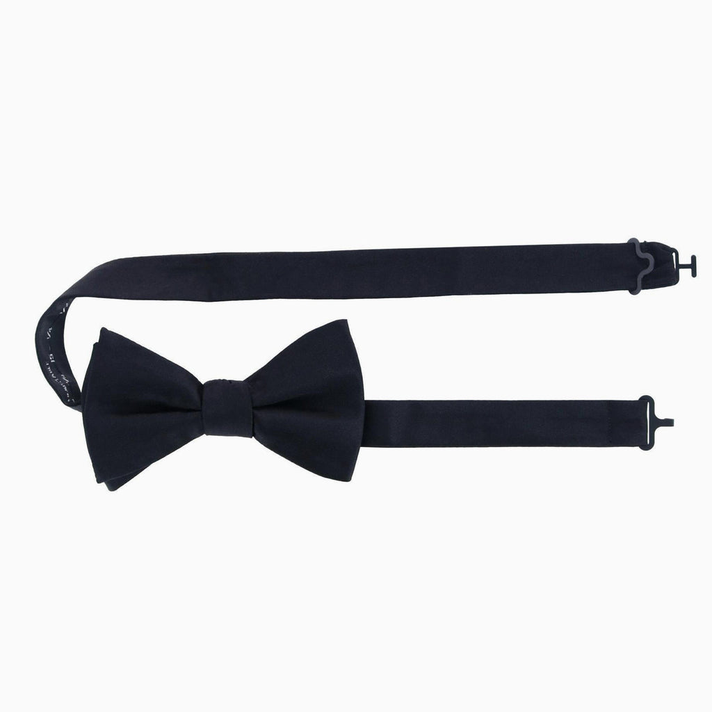 Trafalgar Sutton Black Silk Bow Tie Bowtie- Ledbury