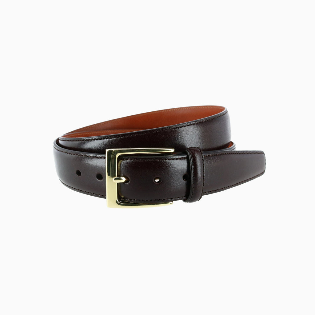 Trafalgar Dark Brown Cortina Leather Belt Belt- Ledbury