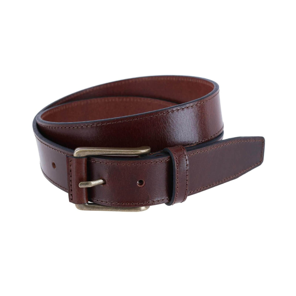 Trafalgar Brown Leather Wyatt Casual Belt Belt- Ledbury