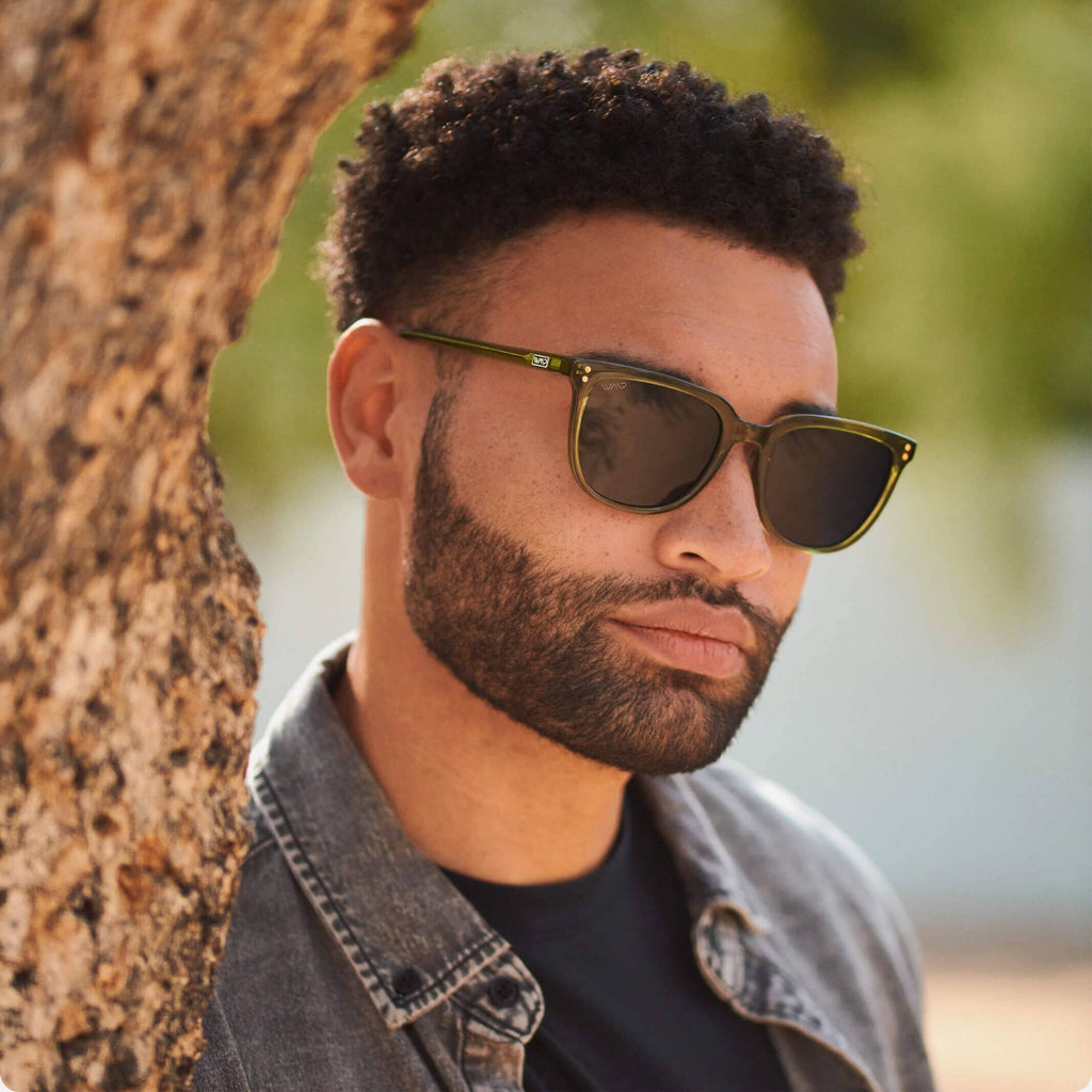 WMP Crystal Green Abner Square Sunglasses Sunglasses- Ledbury