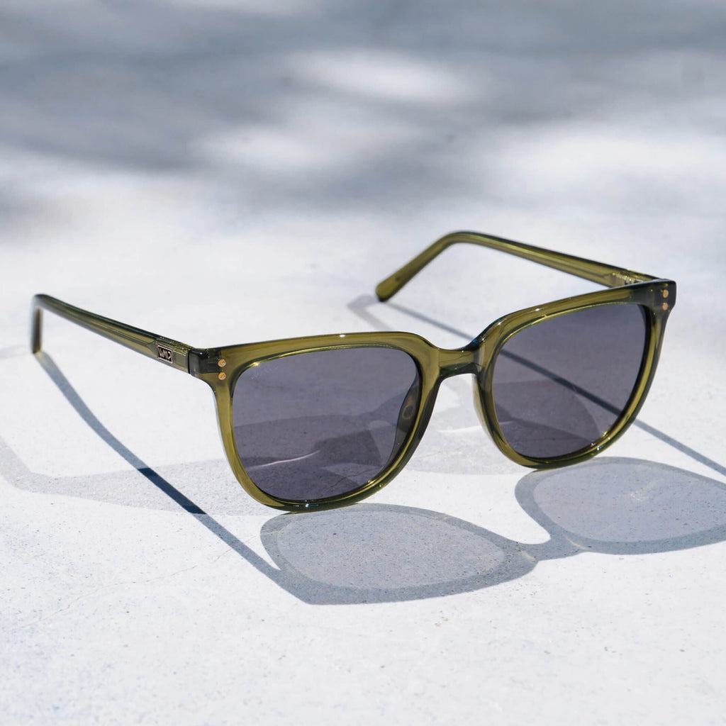 WMP Crystal Green Abner Square Sunglasses Sunglasses- Ledbury