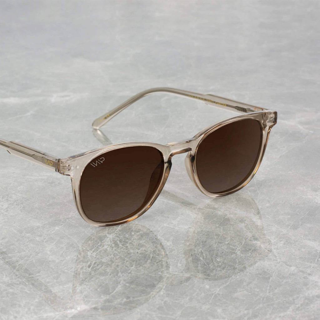 WMP Brown Carter Round Sunglasses Sunglasses- Ledbury