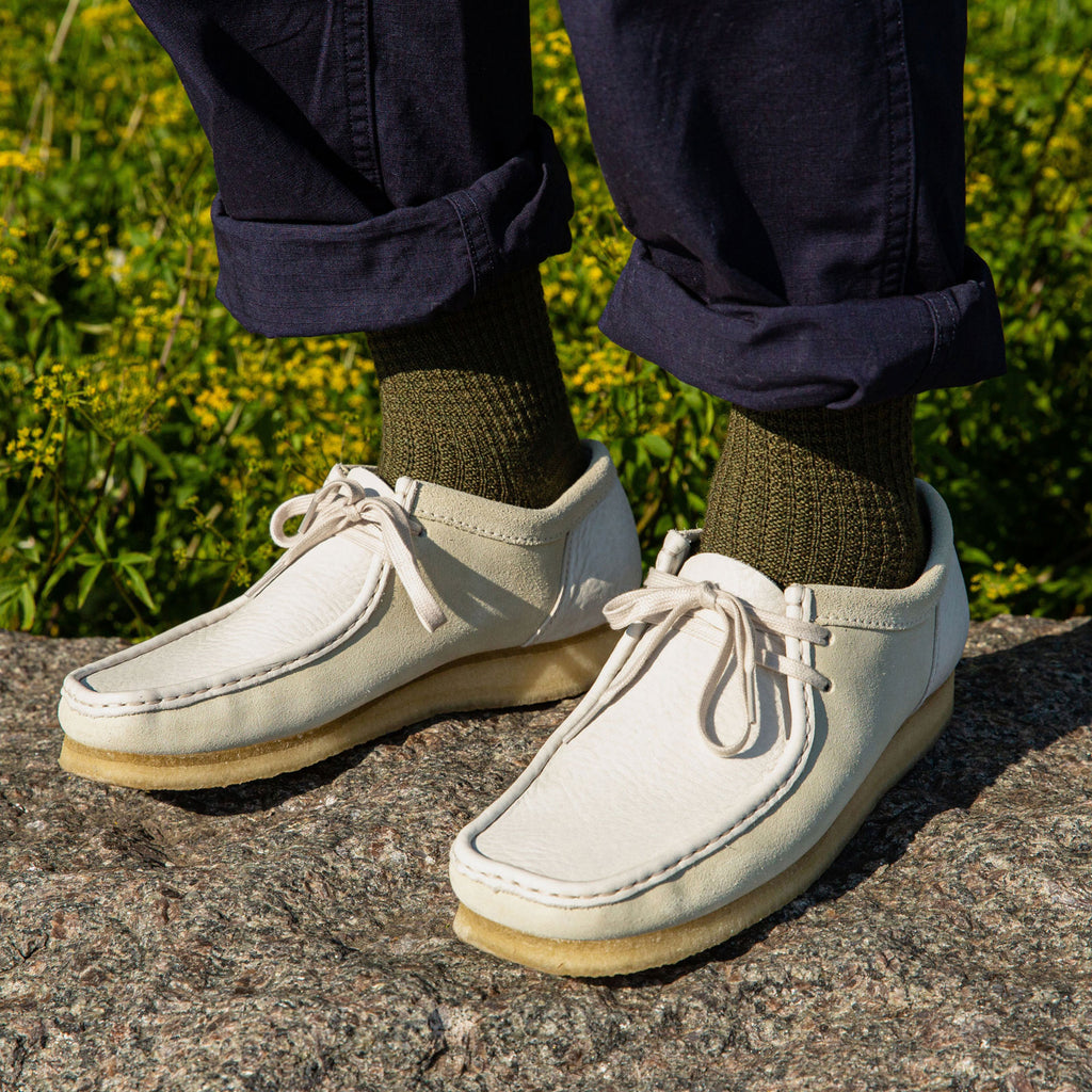 Druthers Olive Merino Wool Waffle Sock Socks- Ledbury