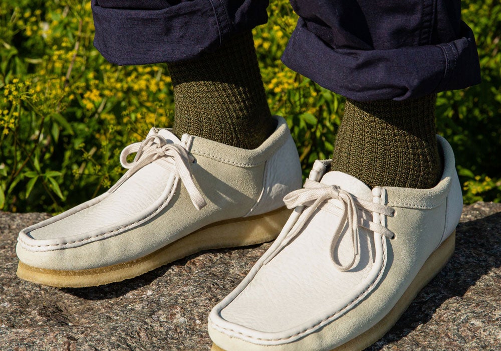 Druthers Olive Merino Wool Waffle Sock Socks- Ledbury