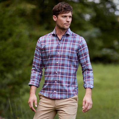 The Red Avondale Plaid Casual Shirt Casual Shirt- Ledbury