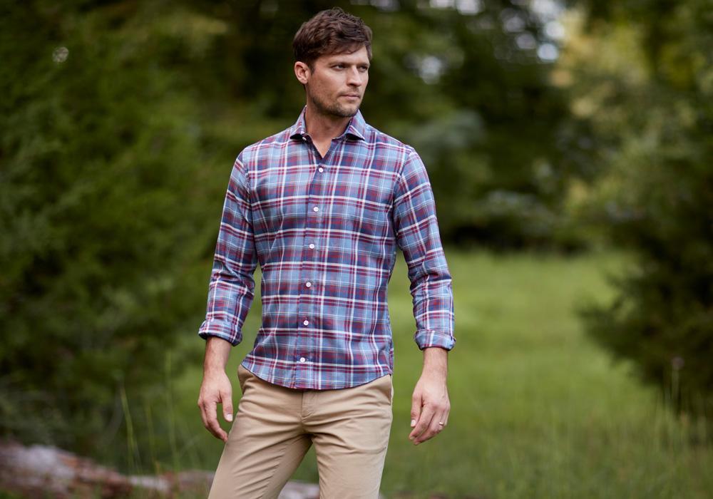 The Red Avondale Plaid Casual Shirt Casual Shirt- Ledbury