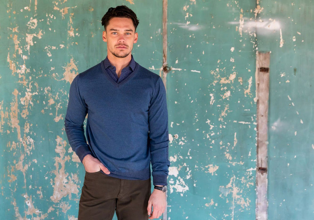 The Cadet Blue Lonsdale Printed Dot Casual Shirt Casual Shirt- Ledbury