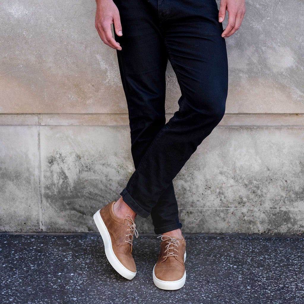 Nisolo Tobacco Everyday Low Top Sneaker Footwear- Ledbury