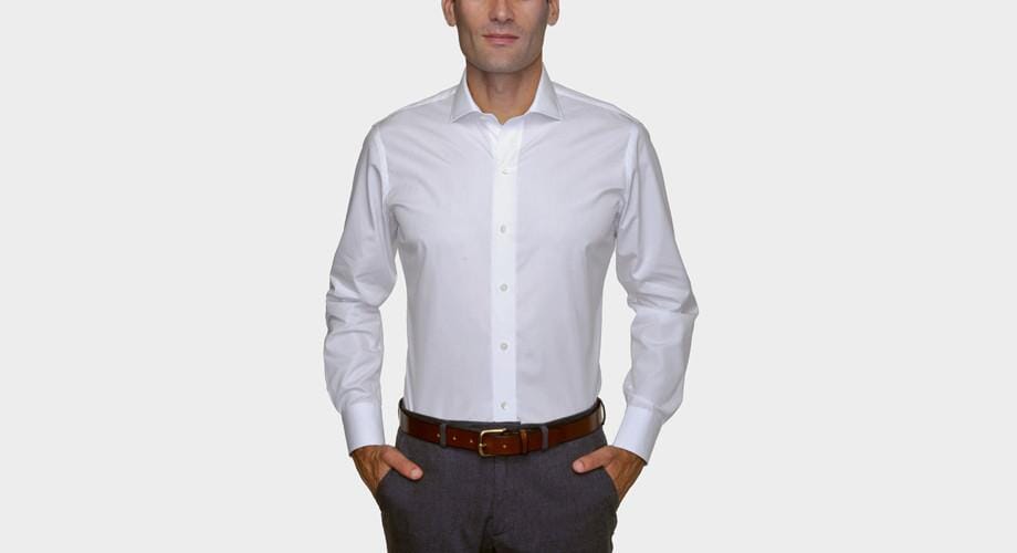 The White Poplin 120 Dress Shirt Legacy Supercore- Ledbury