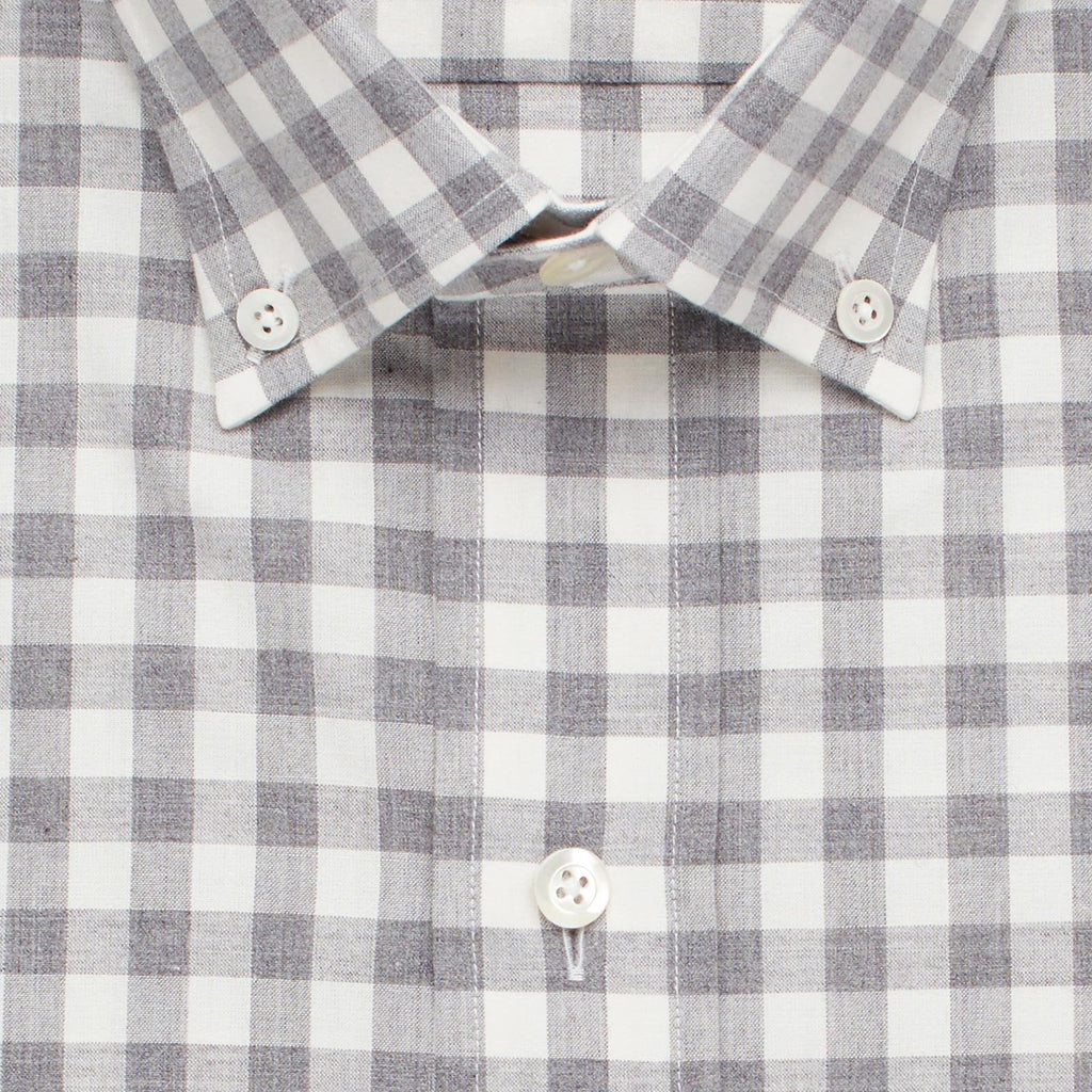 The Grey Heather Rhodes Heathered Gingham Casual Shirt Casual Shirt- Ledbury