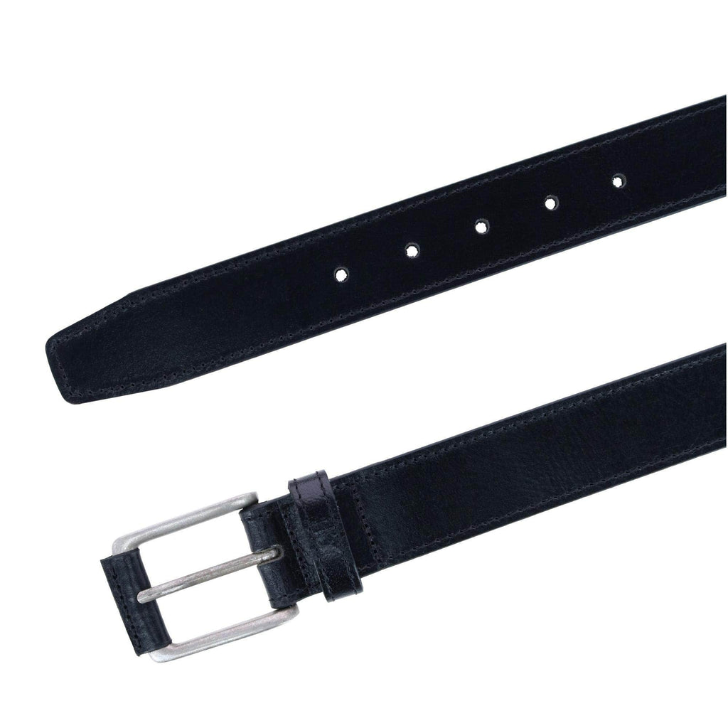 Trafalgar Black Leather Wyatt Casual Belt Belt- Ledbury