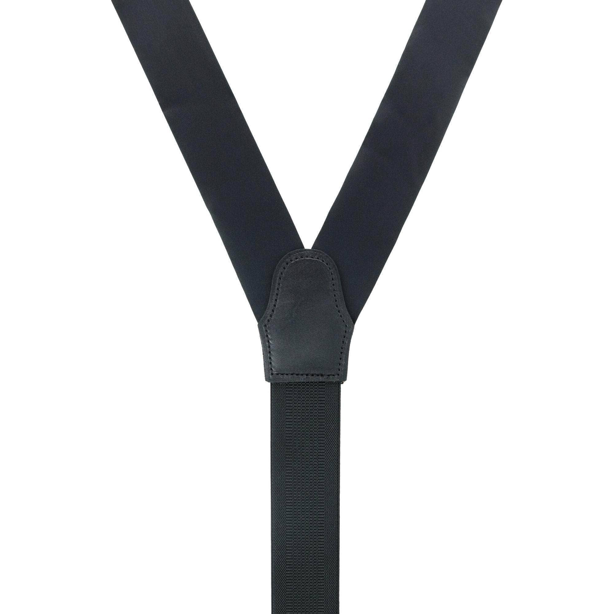 Formal Black Elastic Band Suspenders