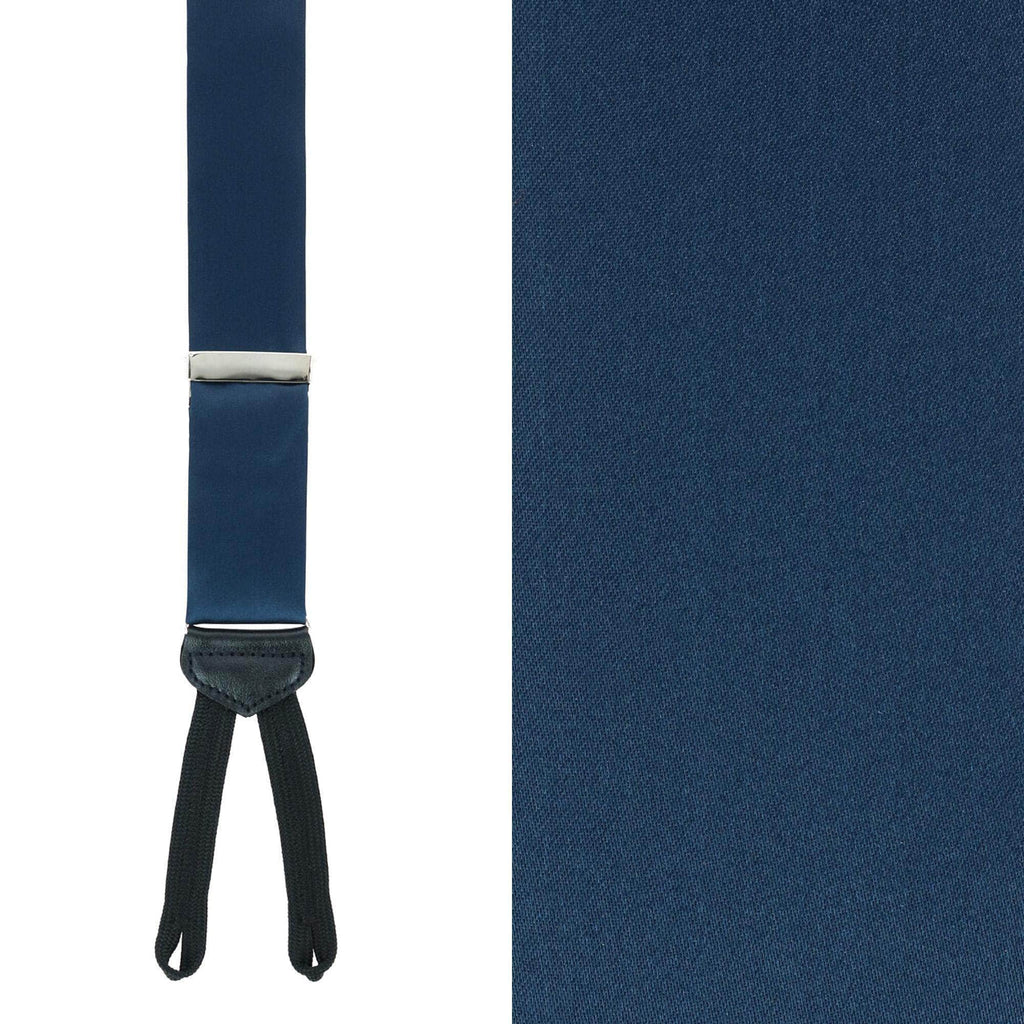 Trafalgar Sutton Navy Silk Formal End Braces Formal Braces- Ledbury