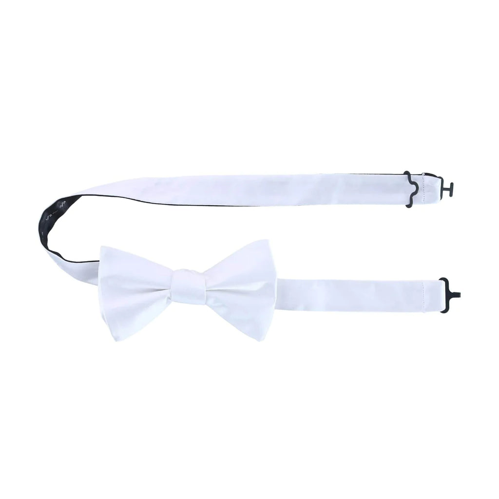 Trafalgar Sutton White Silk Bow Tie Bowtie- Ledbury