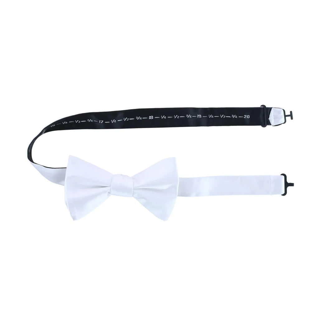 Trafalgar Sutton White Silk Bow Tie Bowtie- Ledbury