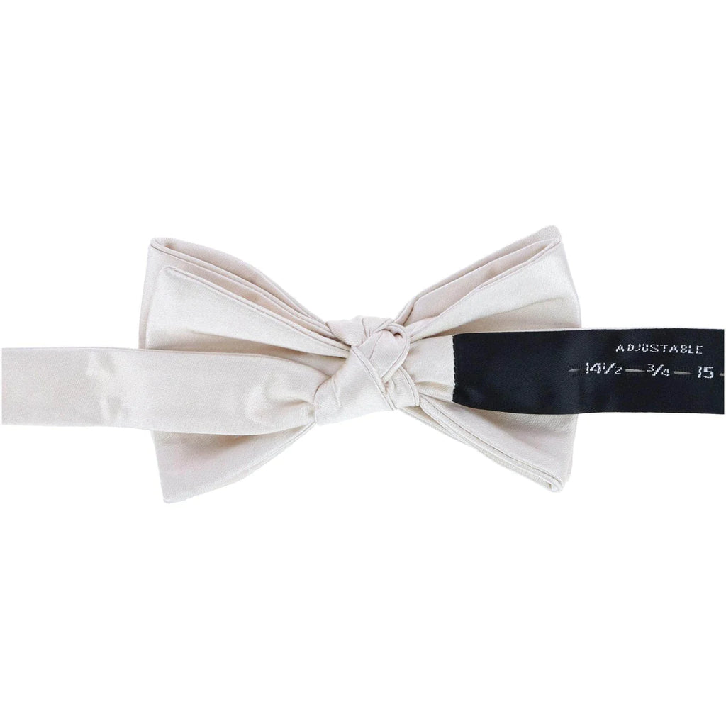 Trafalgar Sutton Ivory Silk Bow Tie Bowtie- Ledbury