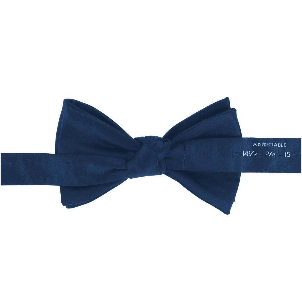 Trafalgar Sutton Navy Silk Bow Tie Bowtie- Ledbury