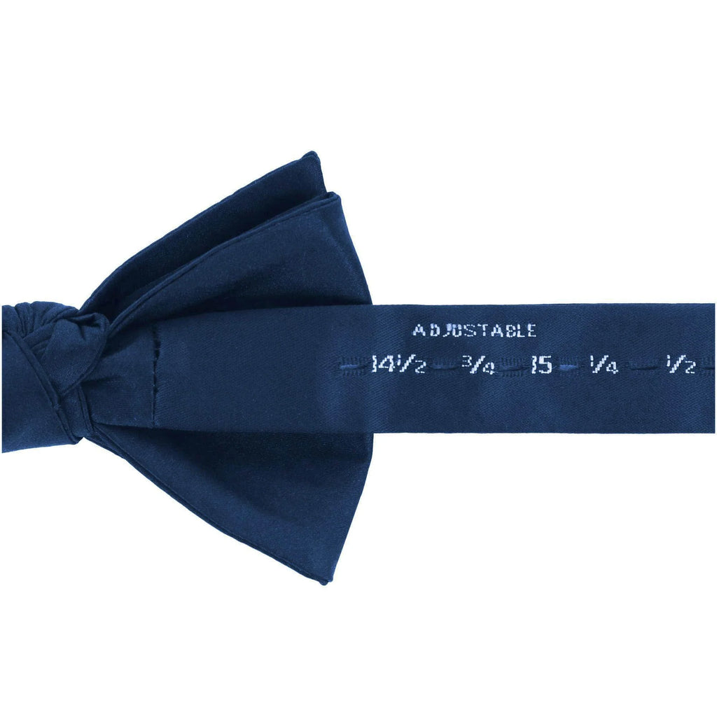 Trafalgar Sutton Navy Silk Bow Tie Bowtie- Ledbury