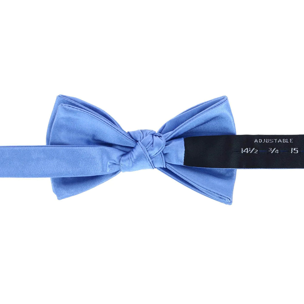 Trafalgar Sutton Light Blue Silk Bow Tie Bowtie- Ledbury