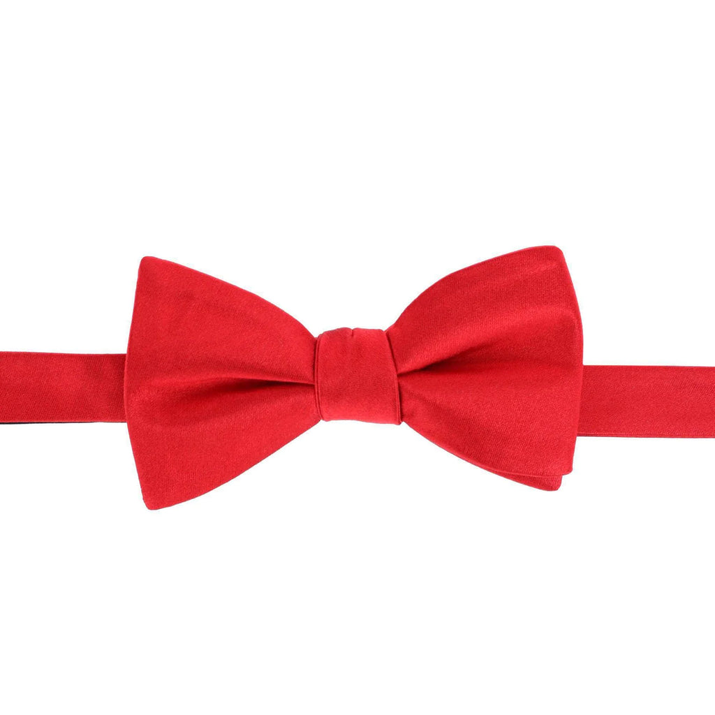 Trafalgar Sutton Red Silk Bow Tie Bowtie- Ledbury