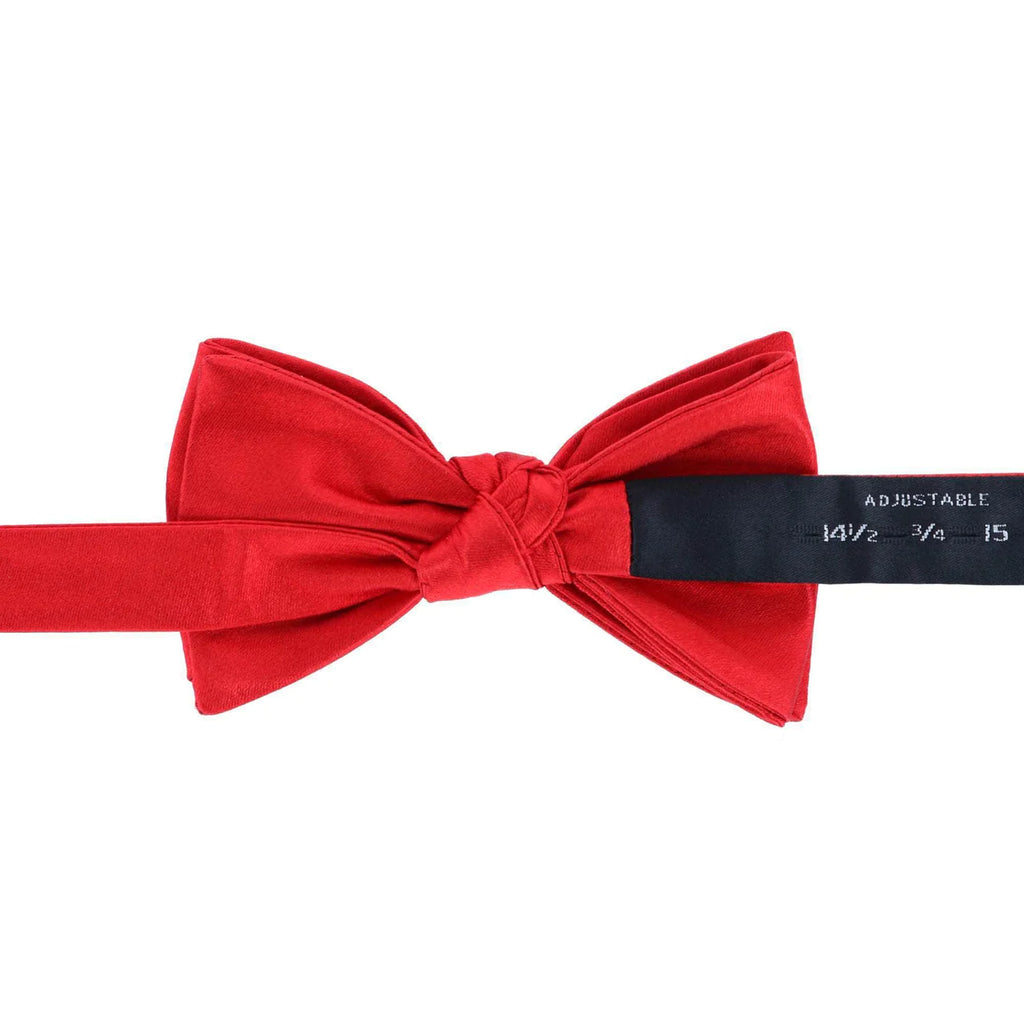 Trafalgar Sutton Red Silk Bow Tie Bowtie- Ledbury